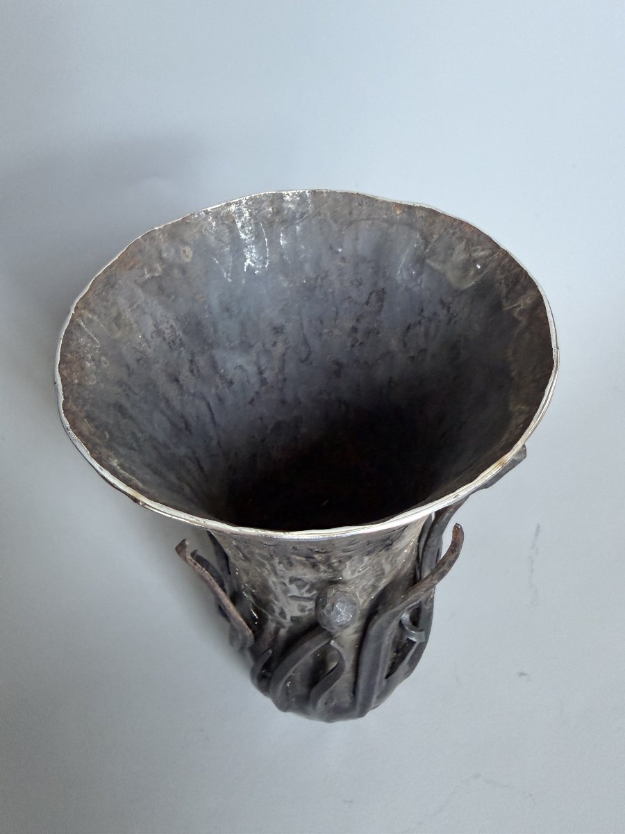 Vase en acier forgé – Première moitié du XXème siècle-photo-2
