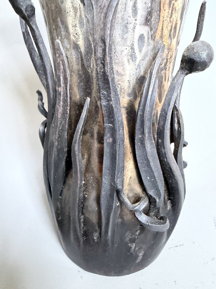 Vase en acier forgé – Première moitié du XXème siècle-photo-1