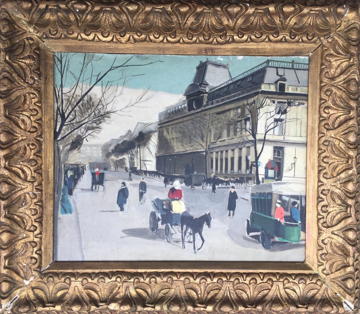 Huile Sur Toile - Vue De Paris - Années 40-photo-2