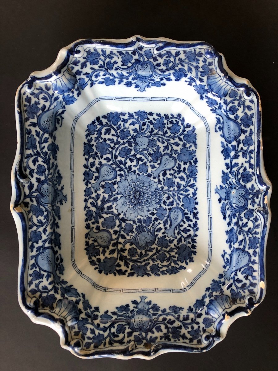 Plat Creux En Faïence De Delf - XVIIIème - Décor Floral-photo-1