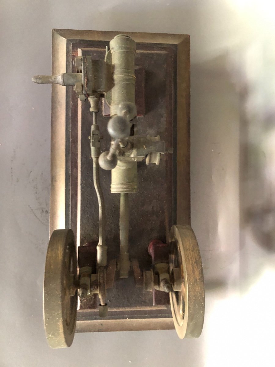 Model Pumping Machine - Brass And Bronze - Master's Object - XXth Steam-photo-1