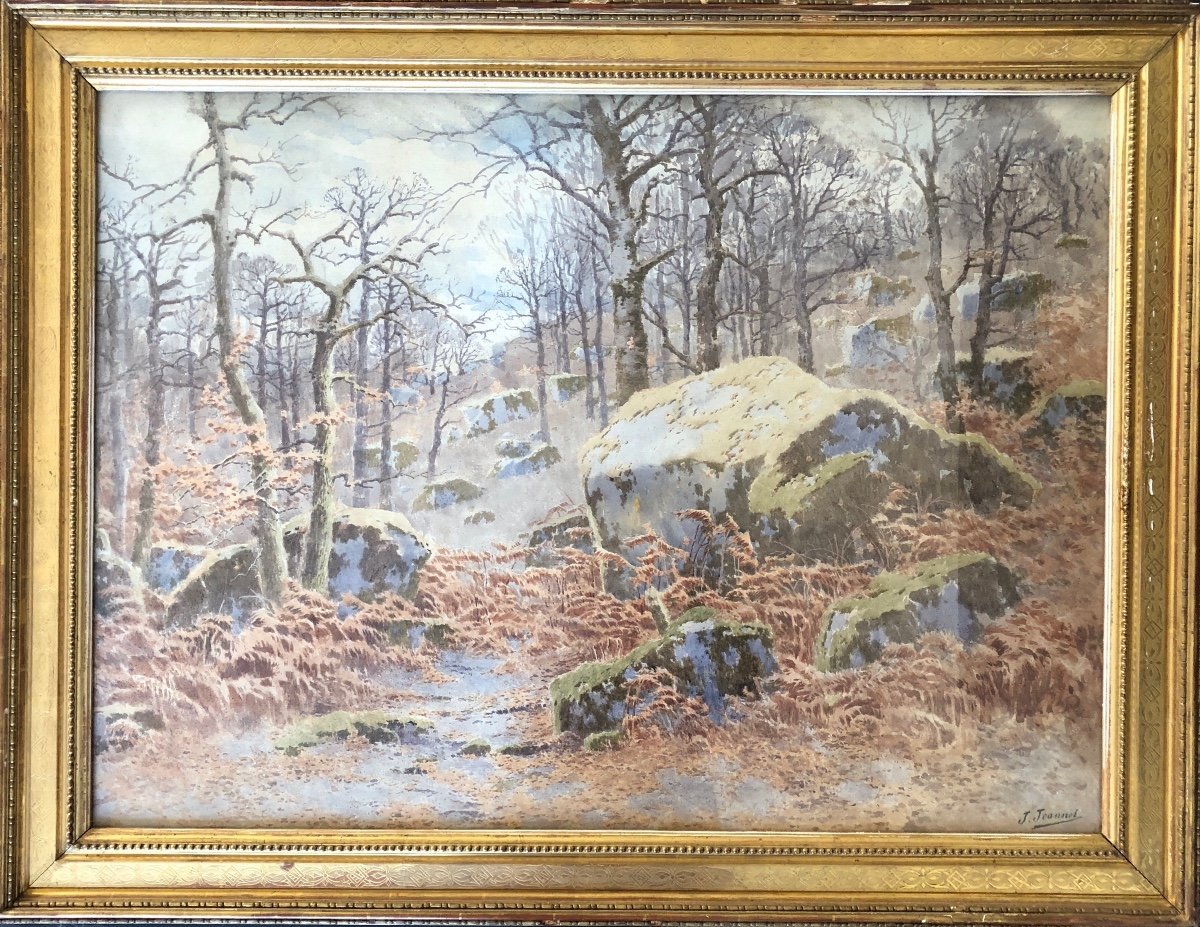 Joseph Jeannot (1855-?) - La Forêt De Fontainebleau - Ecole De Barbizon