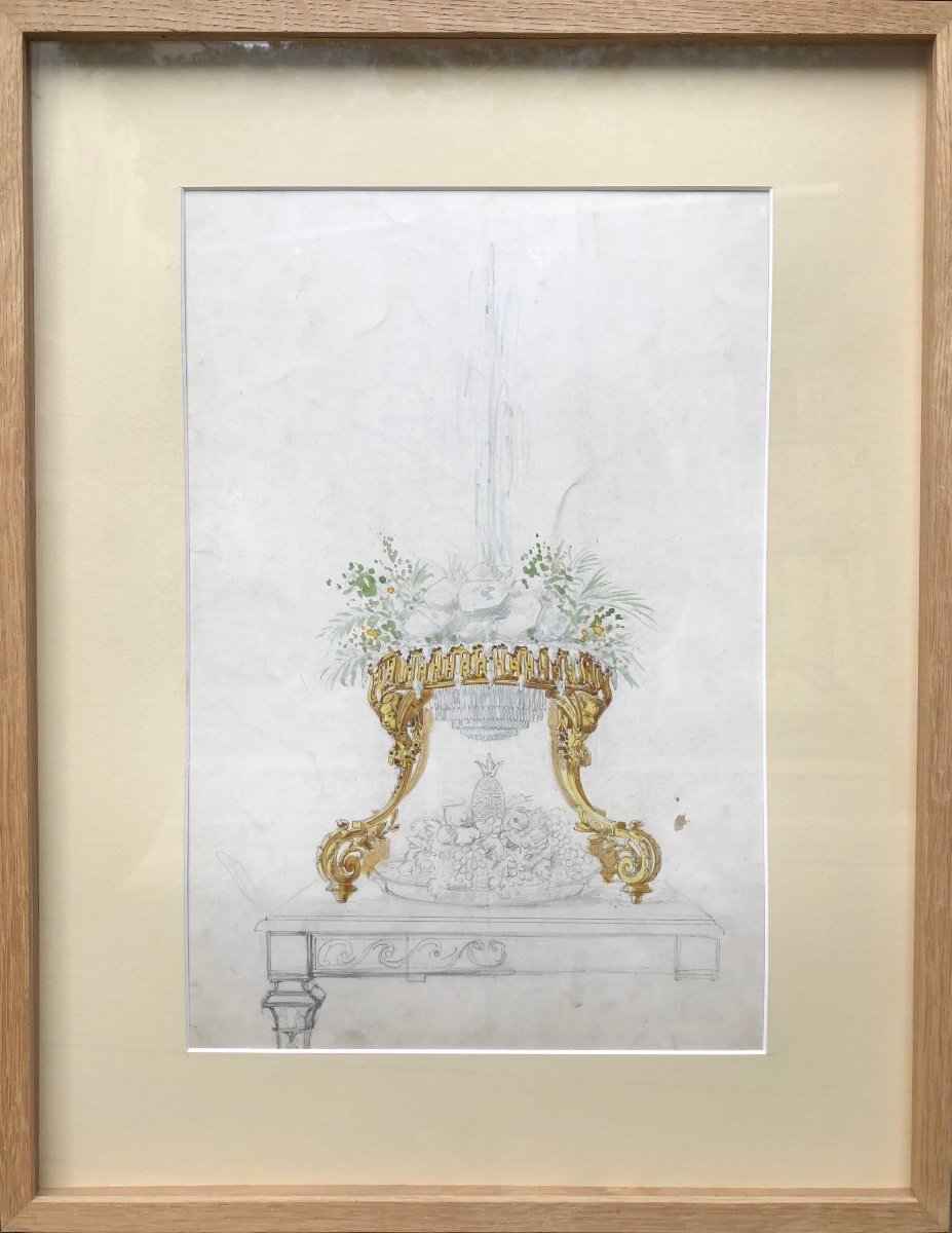 Watercolor Drawing Late 19th Century - Framed