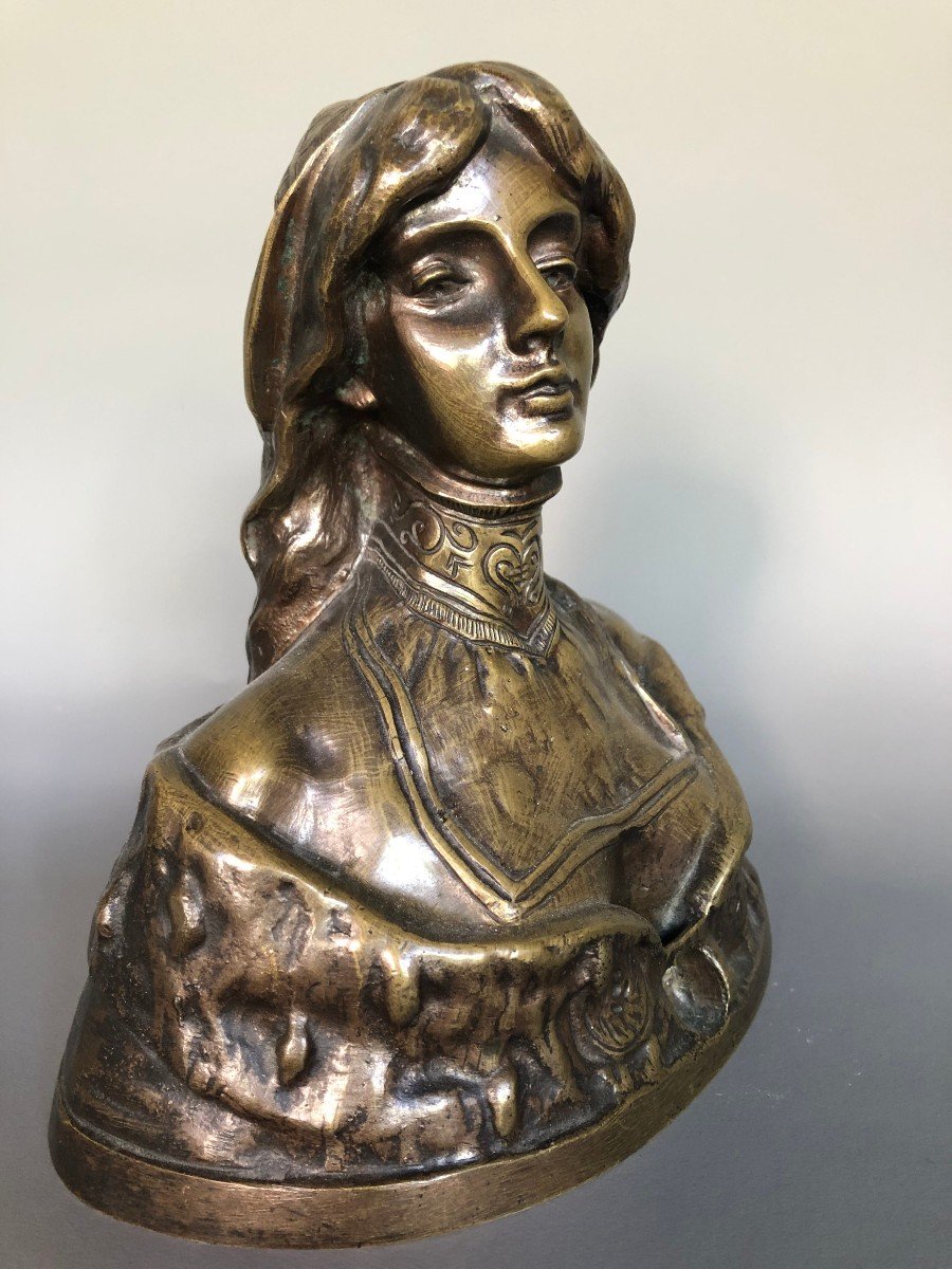 Buste De Femme Signé S. Blanc - Bronze à Patine Brune - Vers 1900 - Sarah Bernhardt ? 