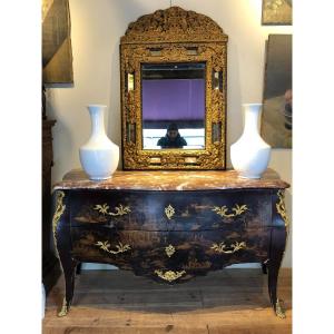 Large Commode En Laque De Chine De Style Louis XV - Vers 1900