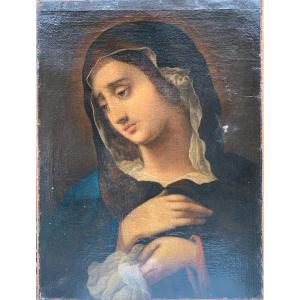 Oil On Canvas - End Of 17th Century - Virgin Mary