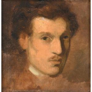 Oil On Canvas - Portrait Of A Man Late 19th Century 