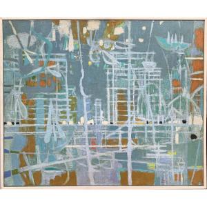 Paul Charlot (1906-1985) - Printemps parisien - Huile sur toile datée 1959