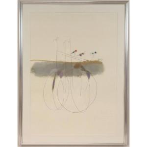 Guillermo Spinosa (1939-2010) - Dessin - Les cyclistes