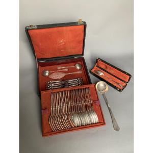 Ménagère de la maison Cardeilhac - Argent 950 - Modèle Fer de Lance Renaissance 