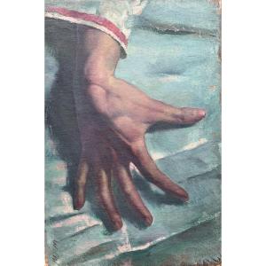 Étude de main - Huile sur toile – début du XXᵉ siècle