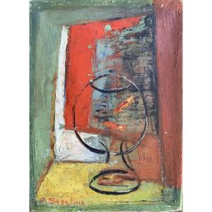 Marc Sterling (1895-1976) - Goldfish In A Jar - Oil On Canvas Dated 1959