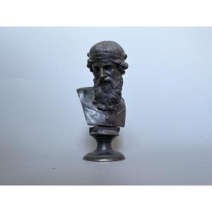 Buste de Platon en bronze patiné – Grand Tour italien, fin du XVIIIᵉ / début du XIXᵉ siècle