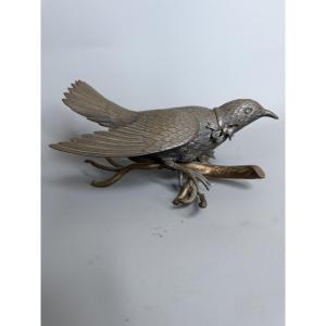 Boîte en bronze en forme d’oiseau – Fin du XIXème siècle