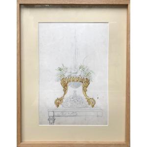 Watercolor Drawing Late 19th Century - Framed
