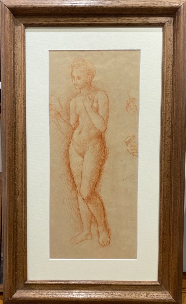 Attributed To Henri Fantin-latour - Study Of Nude - Sanguine-photo-2