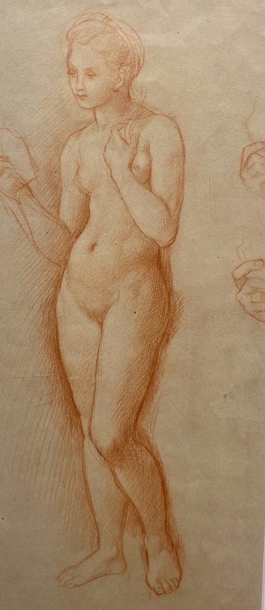 Attributed To Henri Fantin-latour - Study Of Nude - Sanguine