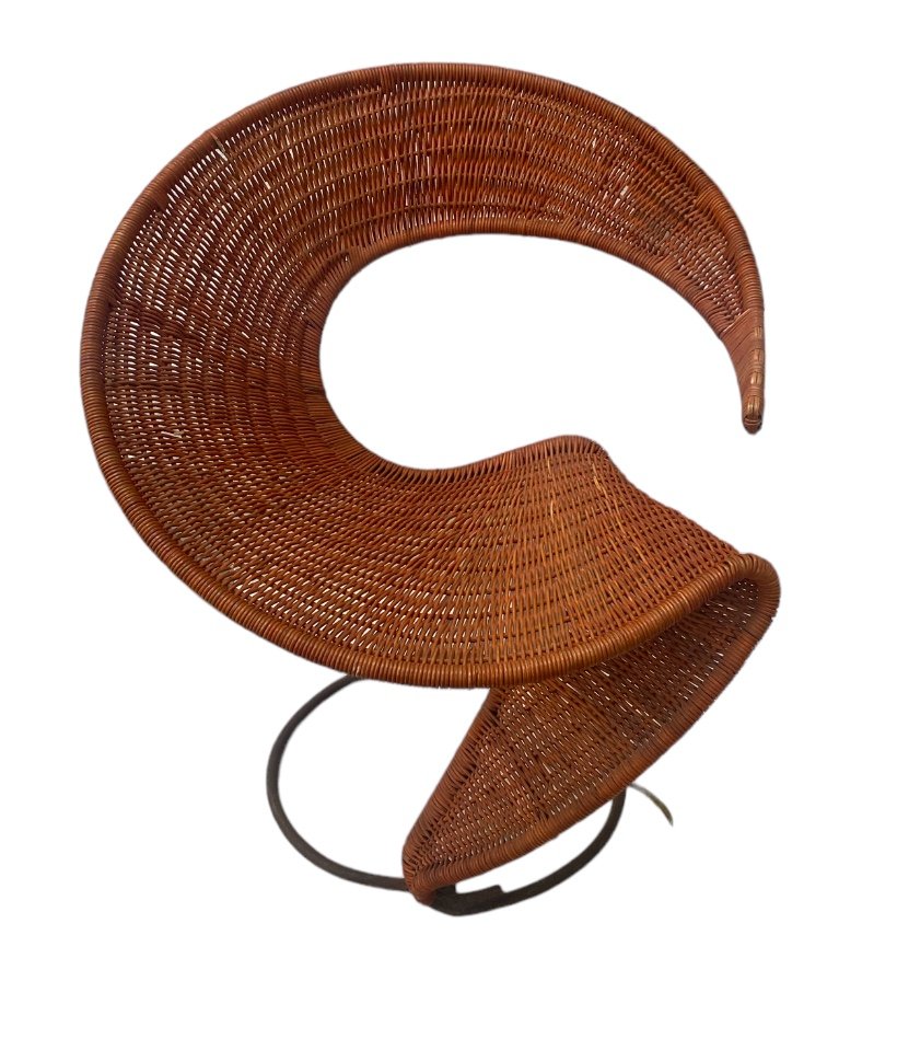 Fauteuil En Rotin Virgule De Tom Dixon Pour Capellini-photo-2