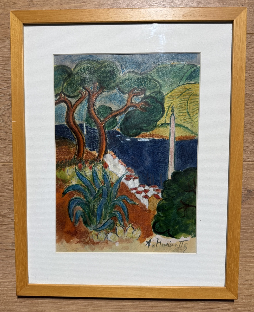 Augustin Hanicotte - Port Vendres - Aquarelle -photo-2