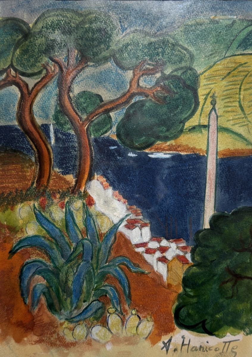 Augustin Hanicotte - Port Vendres - Aquarelle 