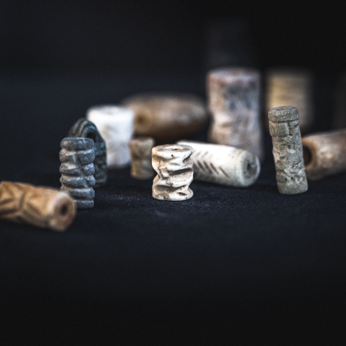 Lot Of Antique Cylinder Seals - Near East - 1st Millennium Bc-photo-1