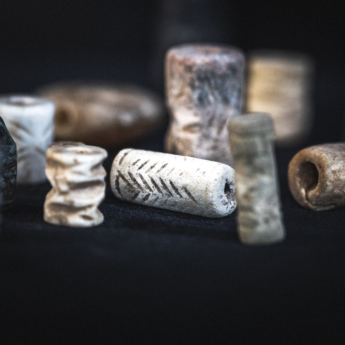 Lot Of Antique Cylinder Seals - Near East - 1st Millennium Bc-photo-2