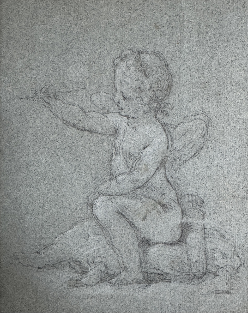 Ecole Française XVIIIème Putto Angelot