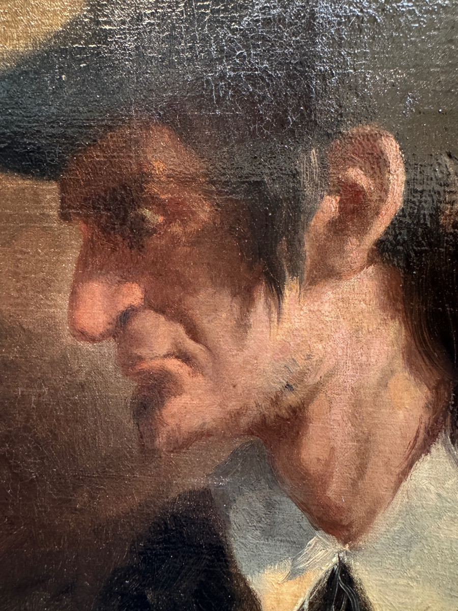 Ecole Italienne XIXème - Portrait de brigand-photo-4