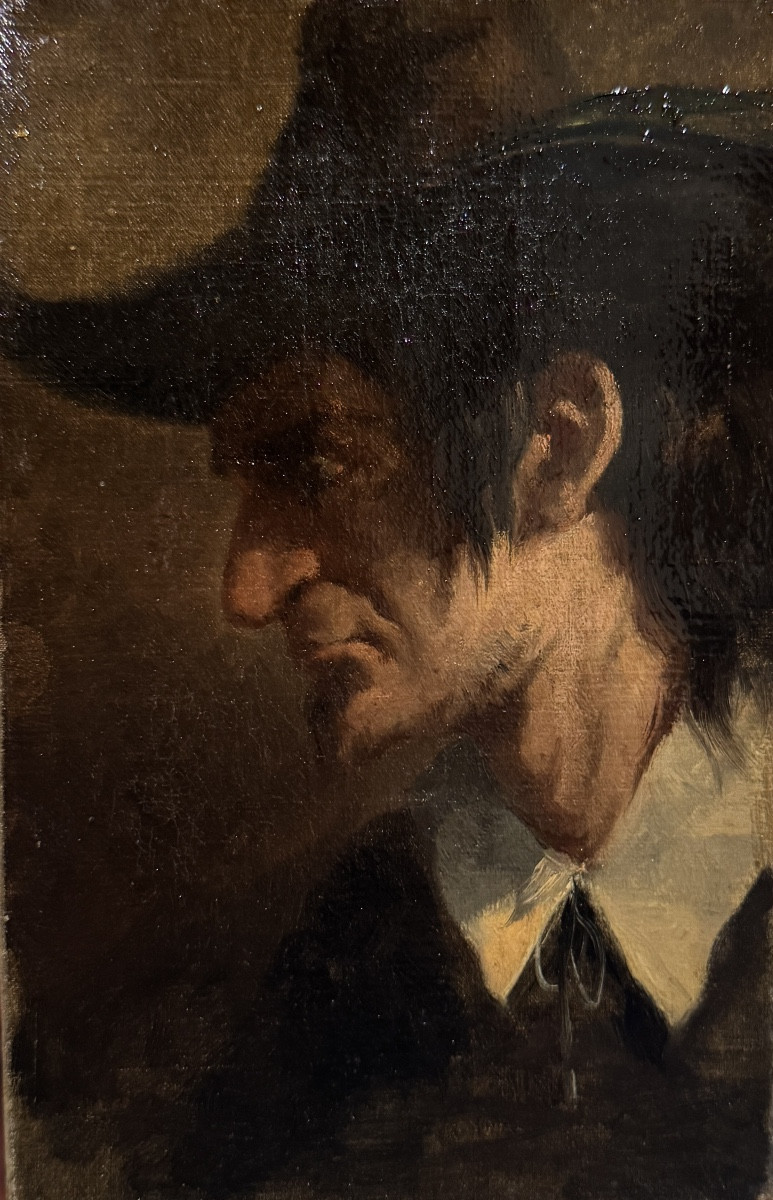 Ecole Italienne XIXème - Portrait de brigand