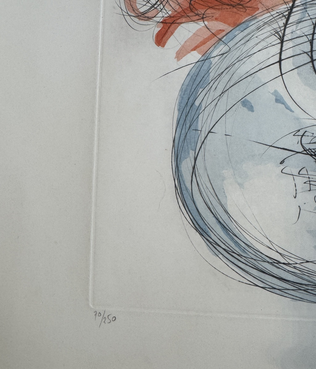 Salvador Dali - Lithographie - Elie et le char de feu-photo-2