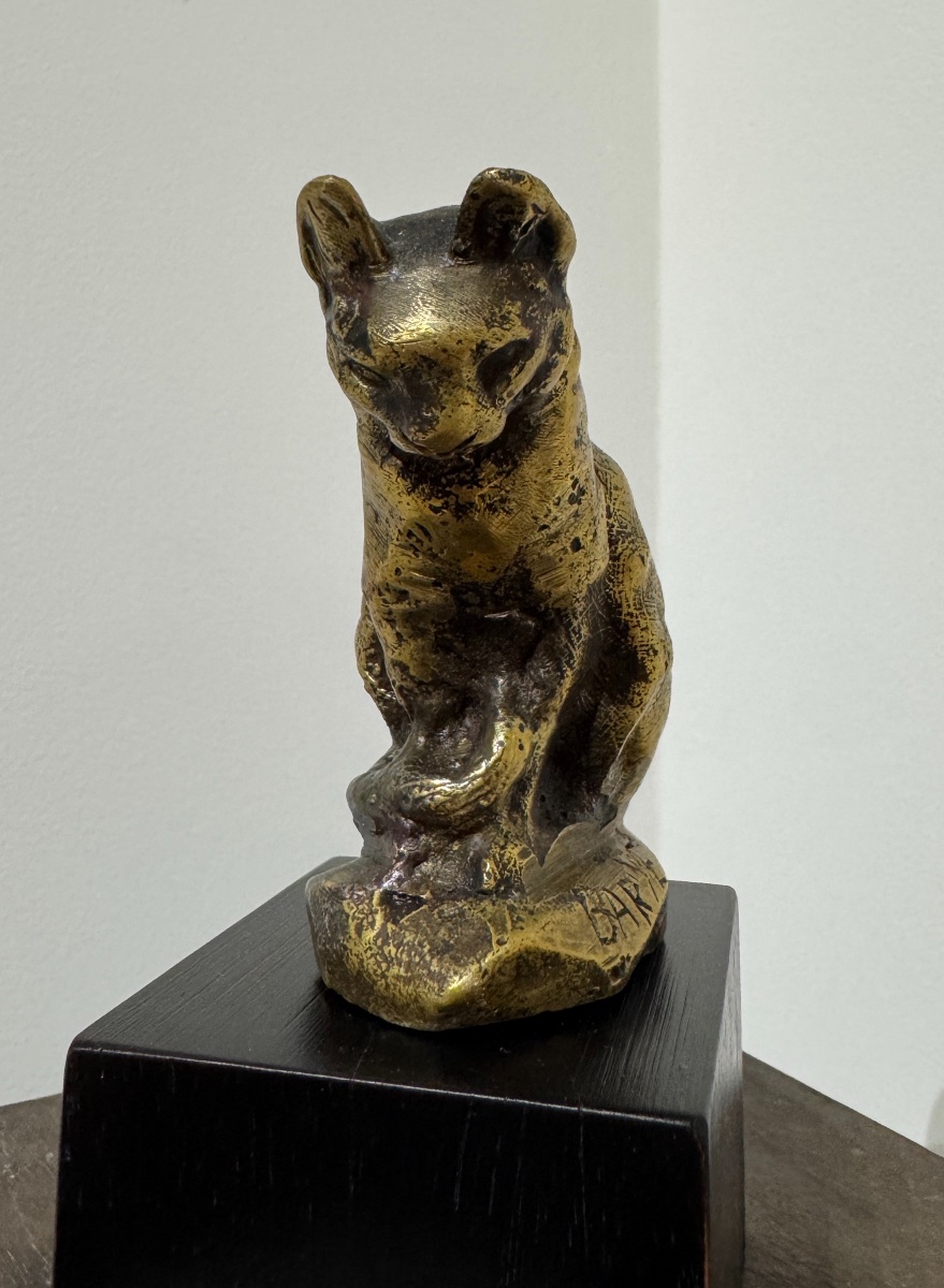 Antoine-Louis Barye - Bronze - Chat assis -photo-2