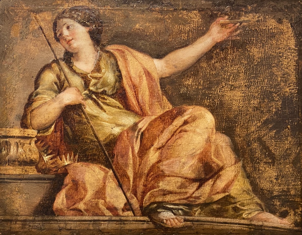 17th Century French School - Sketch - Oil On Canvas