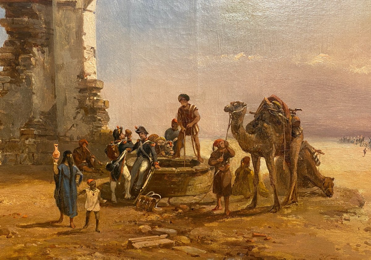 Auguste Mayer - Paysage Orientaliste - Huile Sur Toile -photo-4