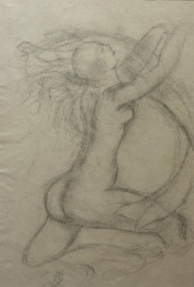 Aristide Maillol -  La Vague - Crayon Sur Papier 