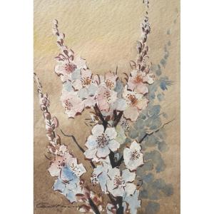 Camille Ferrer - Cherry Blossoms - Watercolor