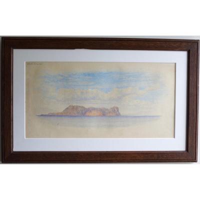 John Gilbert (1817-1894) Watercolor - Gibraltar