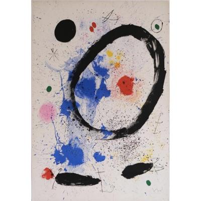 Juan Miró Lithographie Signée Galerie Maeght 1964