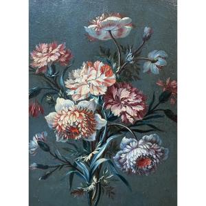 Antoine Monnoyer (entourage de) Nature morte de fleurs Huile sur papier marouflé sur toile
