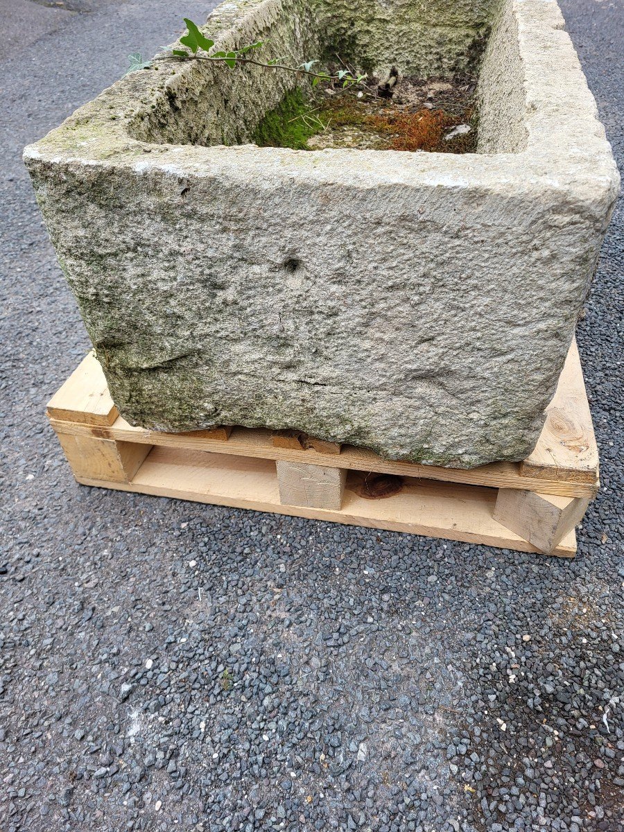 Natural Stone Basin Or Trough 90cm X 45cm H 32-photo-4