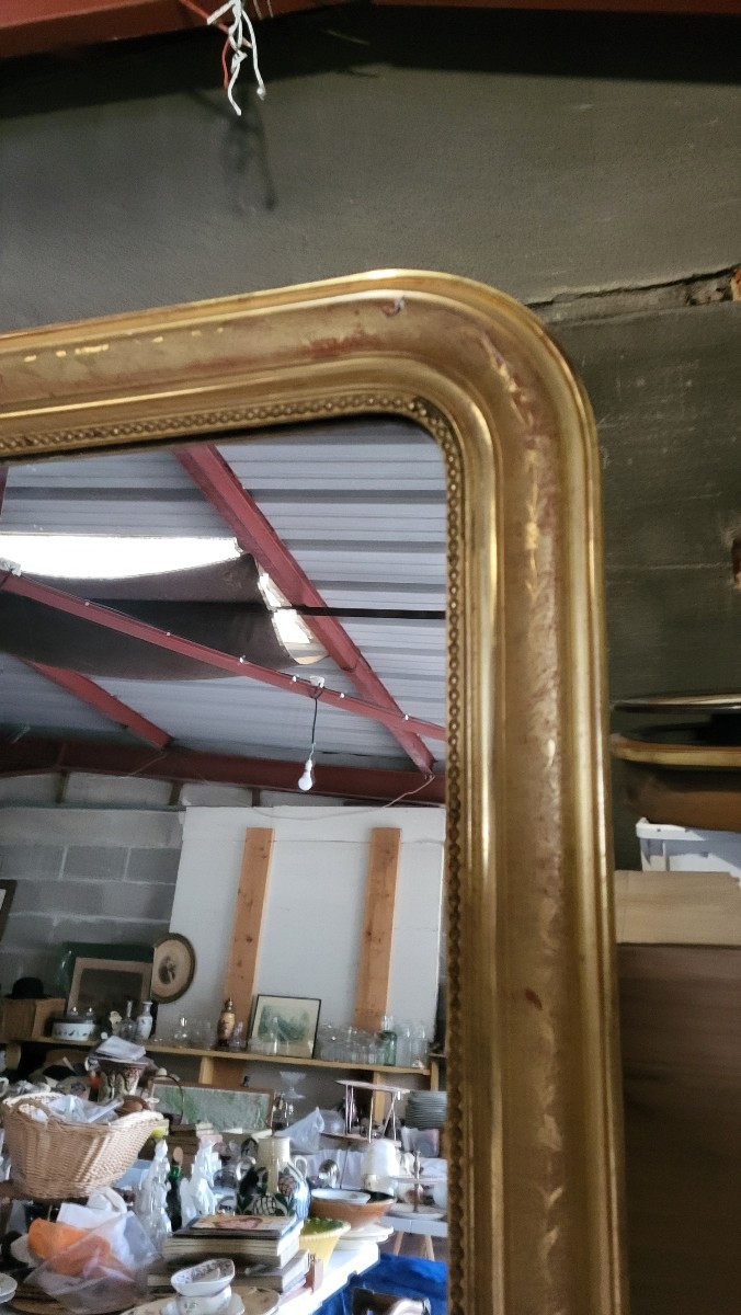 Grand miroir Louis Philippe feuille d'or-photo-3