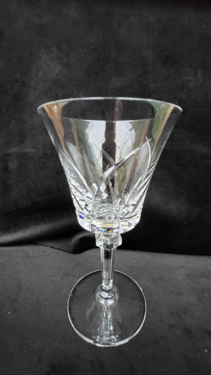 6 Sèvres Crystal Water Glasses, Niagara Pattern -photo-2