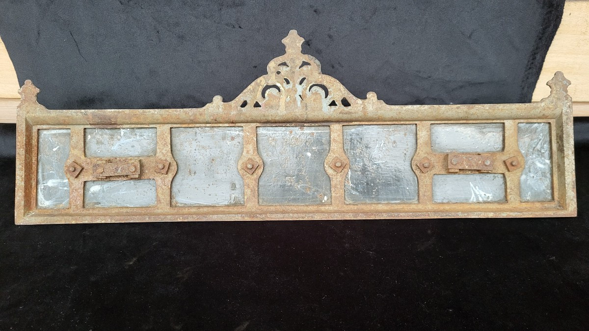 Towel Rack, Towel Holder, In Enameled Cast Iron Art Nouveau, Poppy Decoration-photo-1