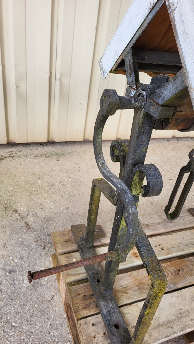 Treuil  à tambour avec sa manivelle pour margelle de puits -photo-1