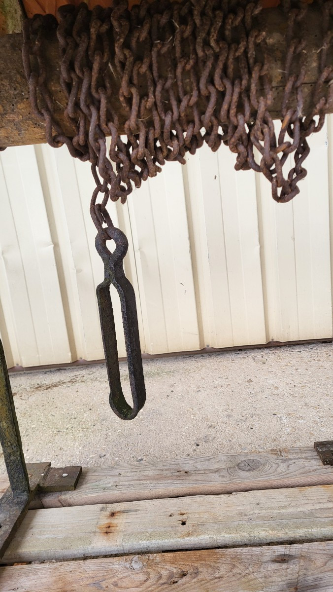 Treuil  à tambour avec sa manivelle pour margelle de puits -photo-3