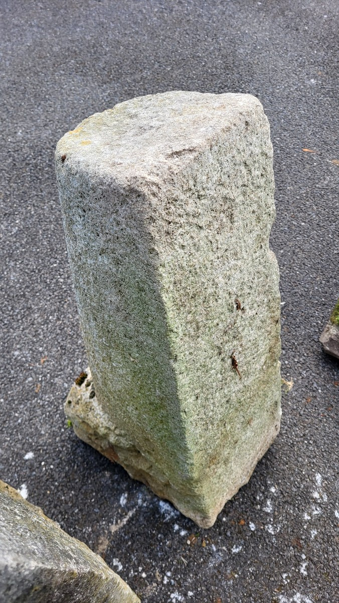 2 Natural Stone Bollards: Protection For Gate Entrances-photo-2
