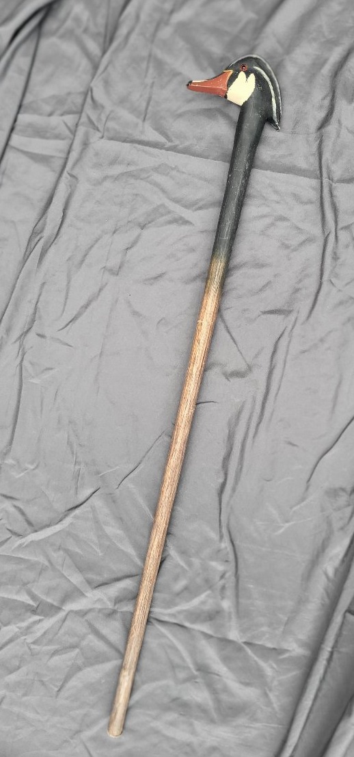 Solid Wood Cane With A Duck Head Handle