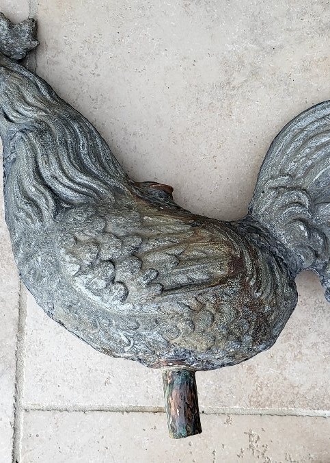 Coq de clocher en zinc XIXème-photo-2