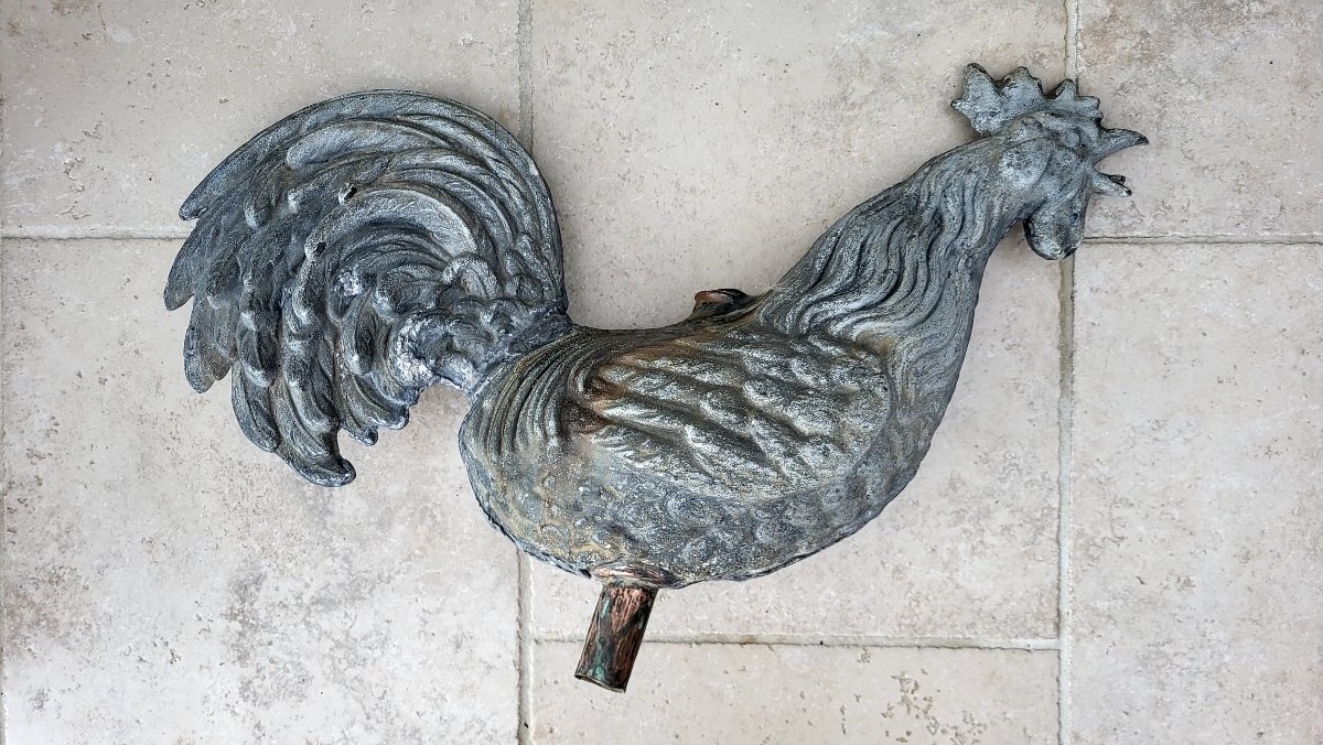 Coq de clocher en zinc XIXème