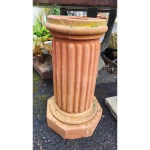 Fluted Column In Terracotta