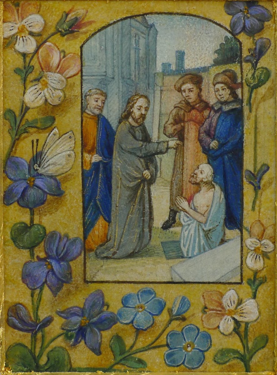 Tom Ryden Proantic: Feuillet Enluminé d'Un Livre d'Heures, Bruges 1500–1520,
